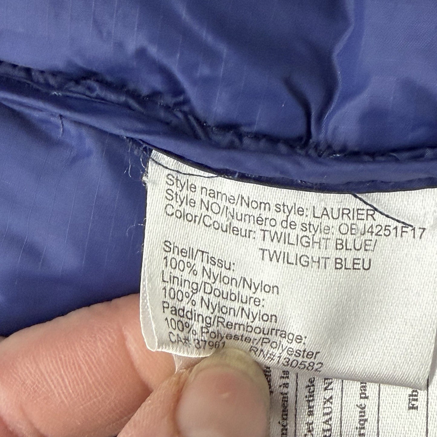 Outbound Puffer Jacket Men’s Large Blue Hooded Lightweight Nylon Coat Gorpcore