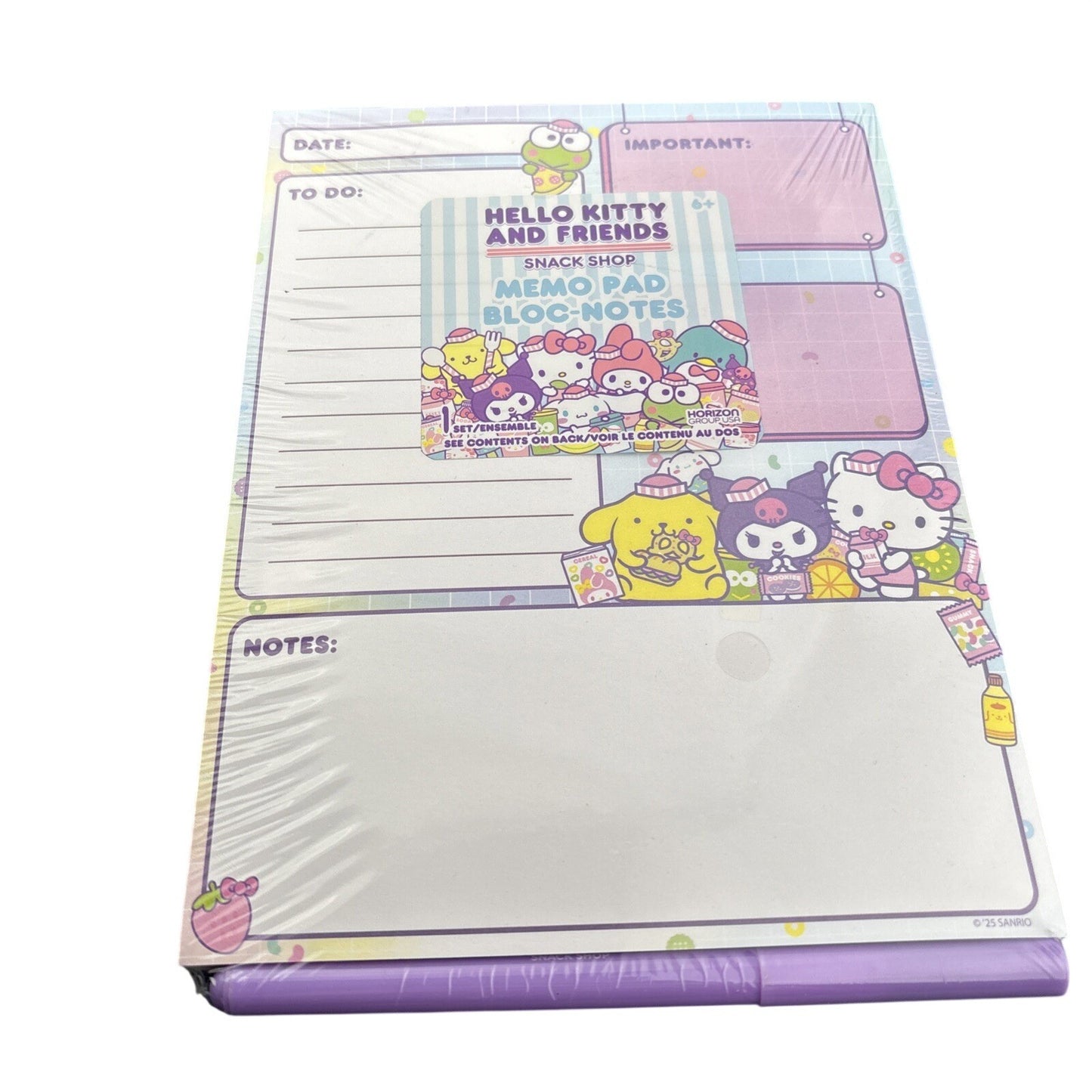 Hello Kitty and Friends Snack Shop Memo Pad & Pen Set — Kawaii Sanrio Notepad