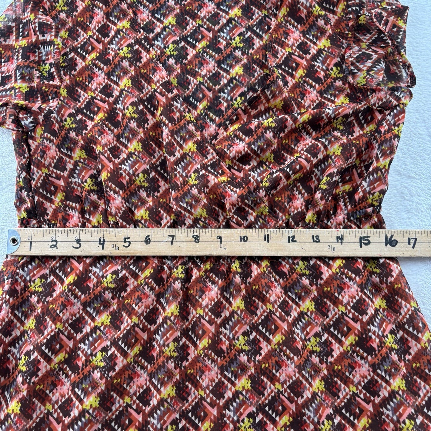 Esprit Baby Doll  V-Neck Dress Women’s Boho Summer Festival Sz Large Earthcore