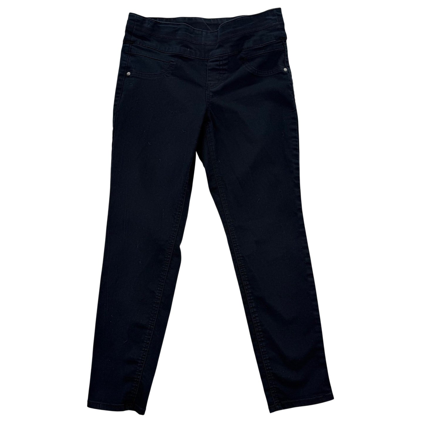 Style & Co Womens Black Pull On Skinny Pants Size 4 Stretch Mid Rise Slim Fit