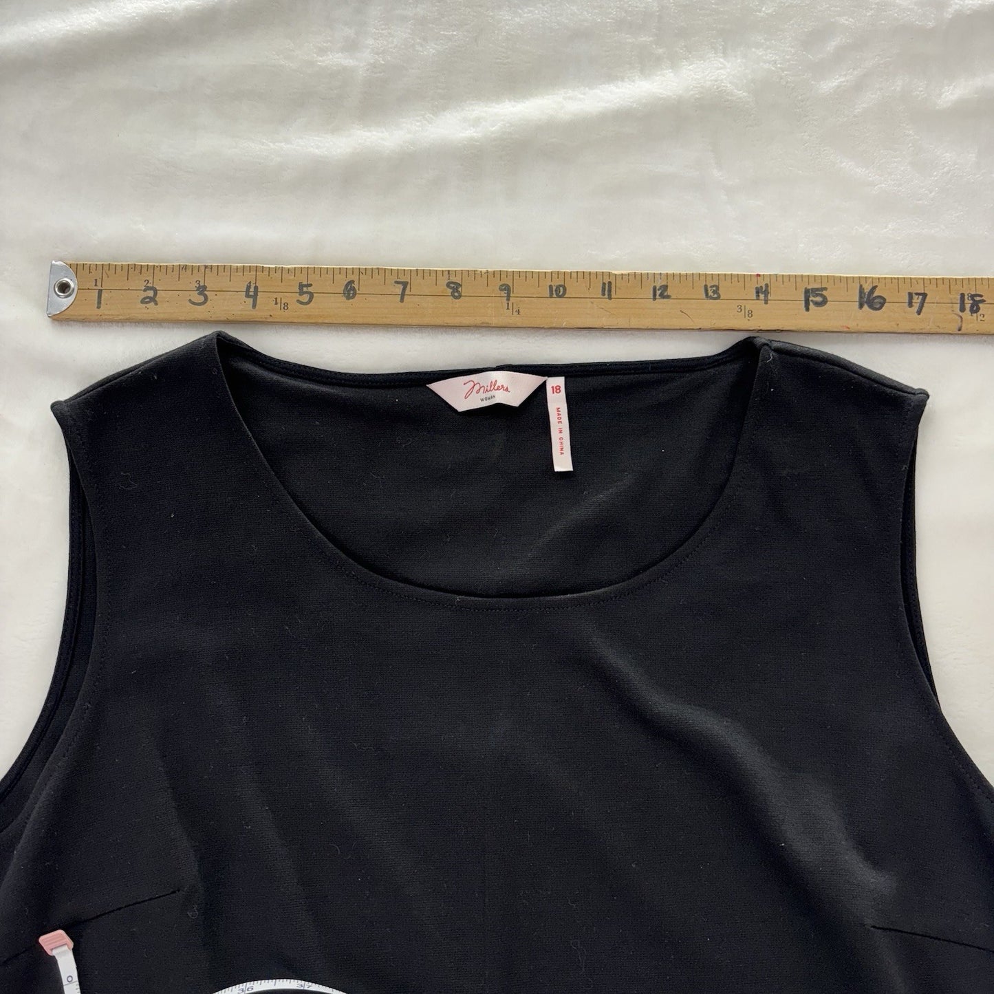 Millers Woman Knit Sleeveless Colorblock Dress Black Blue Grey Size 18 Stretch