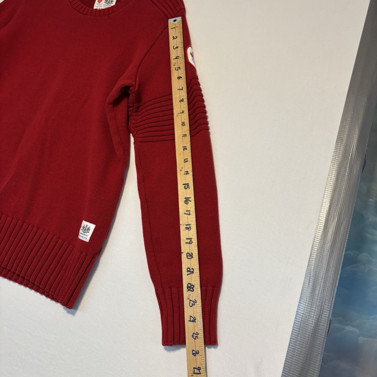 Hudson's Bay Team Canada Red Knit Sweater: Sleeve length measurement