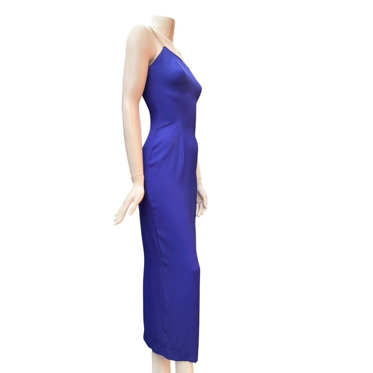 Jessica McClintock Royal Blue Rhinestone Strap Gown | XS — view 2