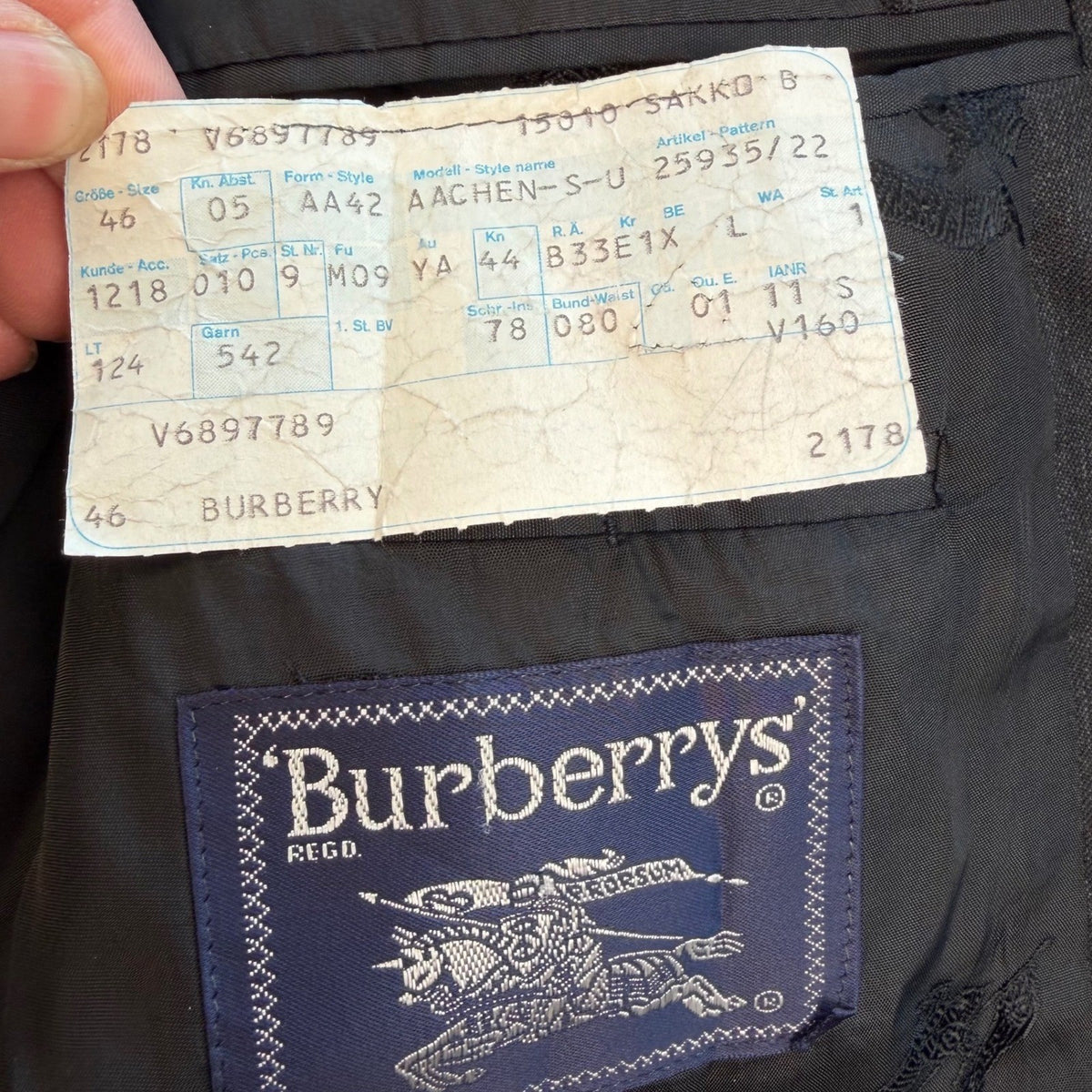 Vintage Burberrys Charcoal Wool Blazer | 36R — view 6