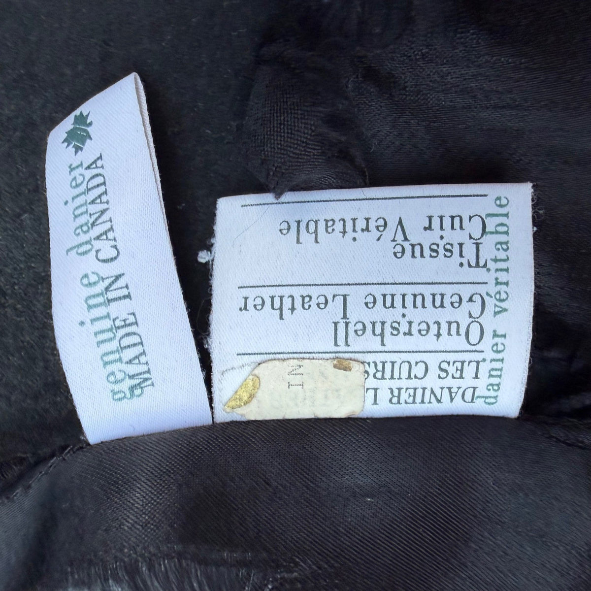 Vintage Danier Black Leather Car Coat | L — view 13