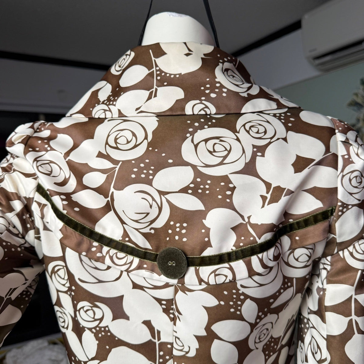 James Coviello Floral Velvet Trim Coat | 38 — view 13