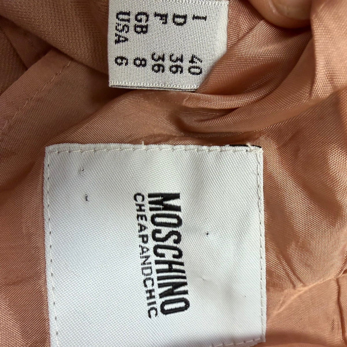 Moschino Peach Pink Tailored Blazer | S — view 10