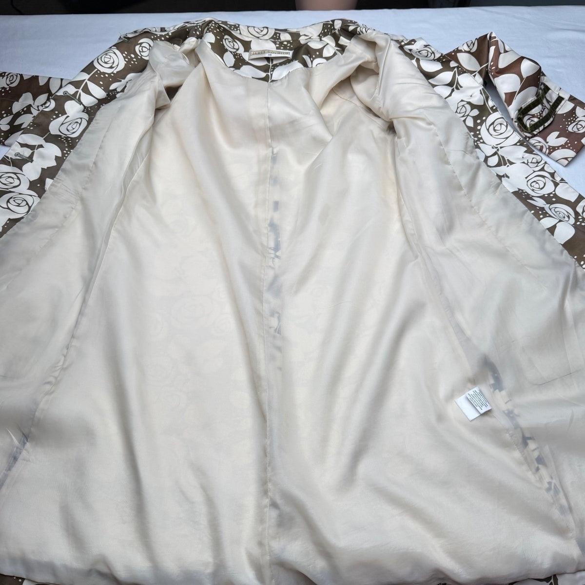 James Coviello Floral Velvet Trim Coat | 38 — view 11