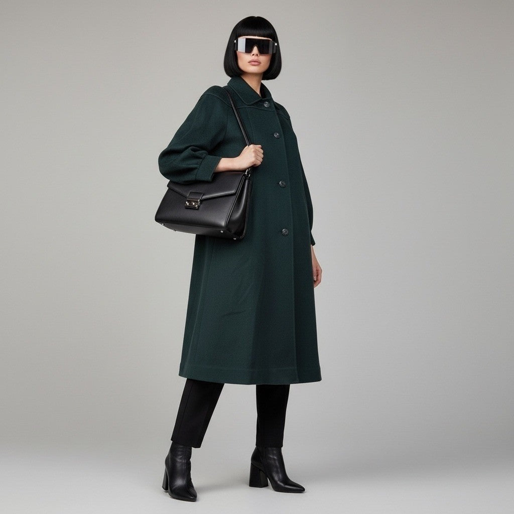 Vintage Me-Jay Montreal Forest Green Wool Coat | L — view 3