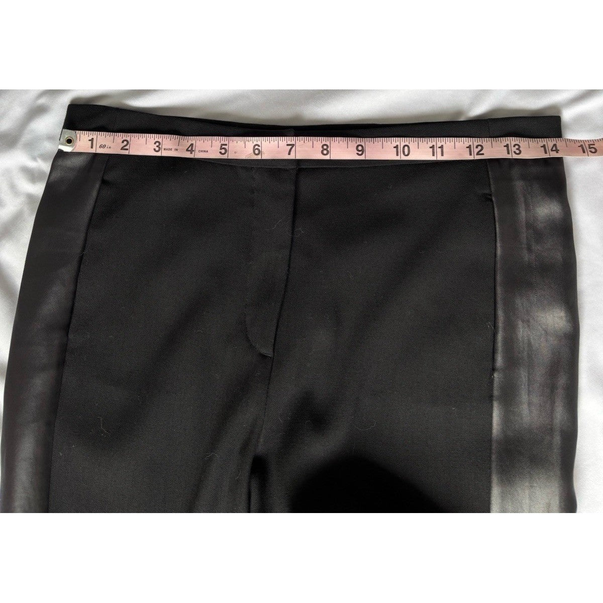 Halston Heritage Black Satin Stripe Tuxedo Pants | 2 — view 5