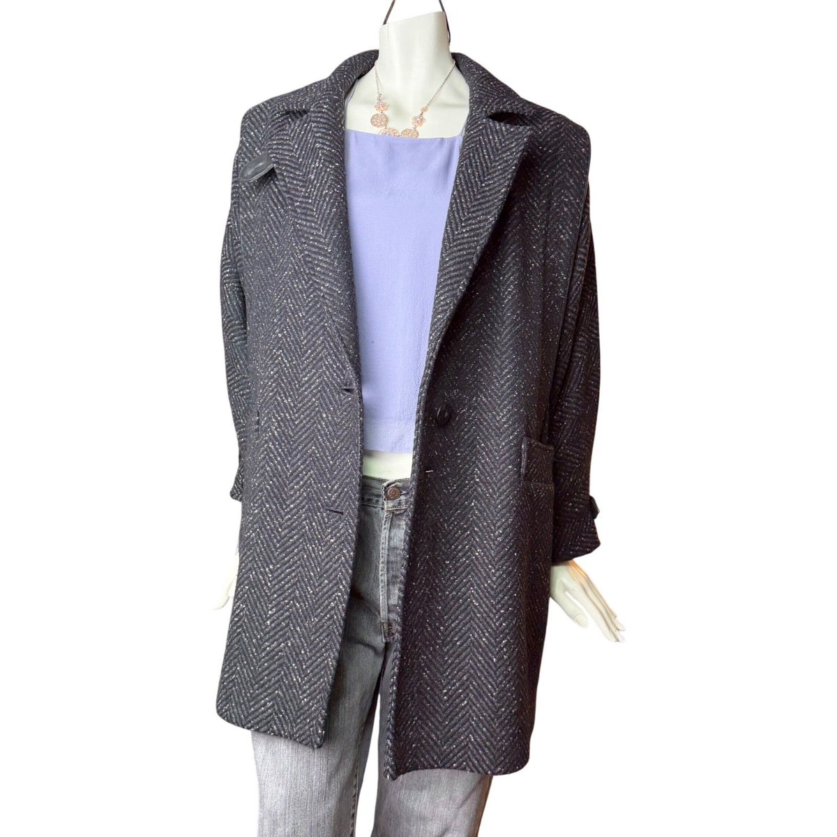 Vintage Collection Elégante Herringbone Coat | 13/14 — view 1