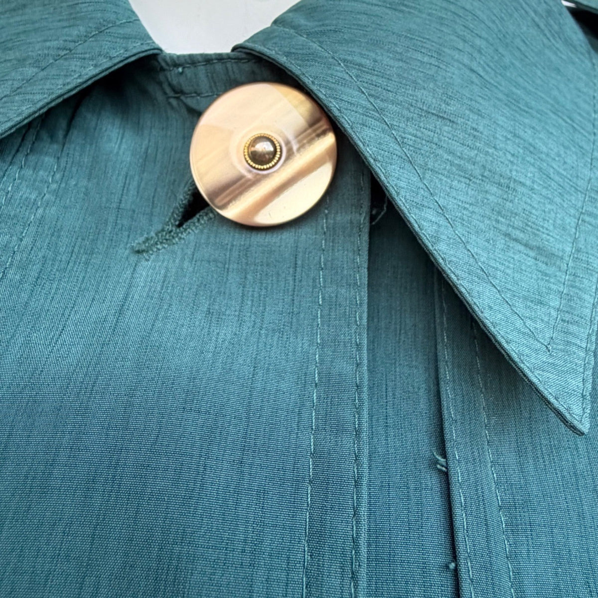 Vintage VIPetites Teal Trench Coat & Scarf | 11/12 — view 17