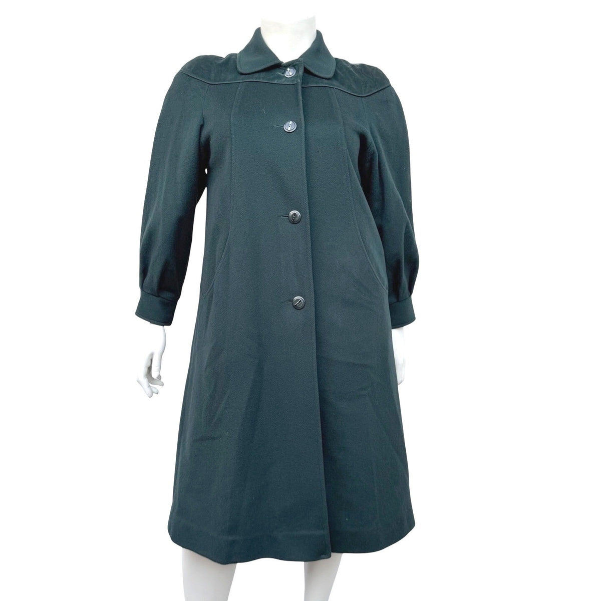 Vintage Me-Jay Montreal Forest Green Wool Coat | L — view 1