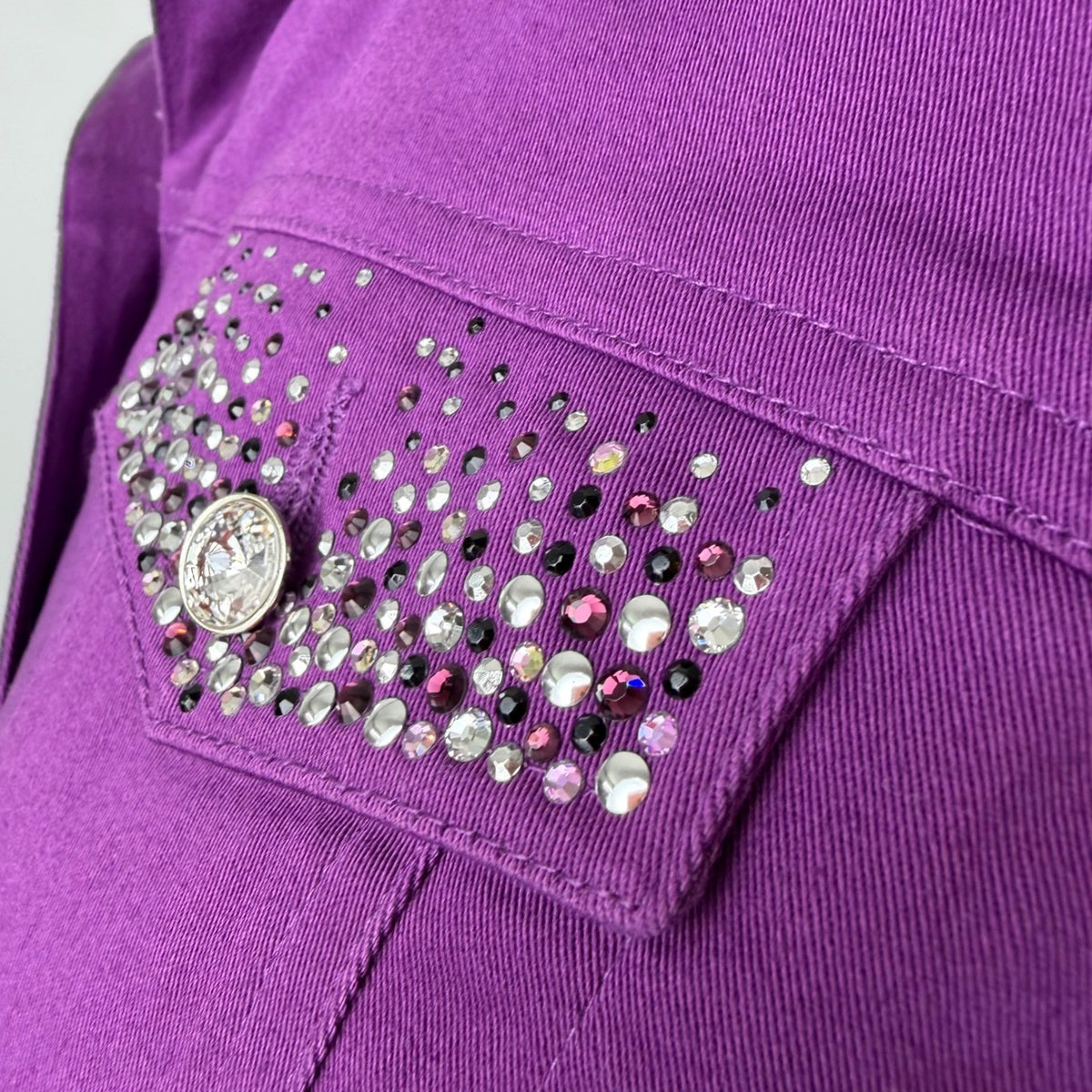 Christine Alexander Purple Rhinestone Jacket | M — view 10