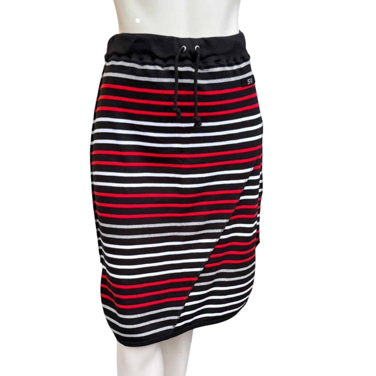 Vintage Sonia Rykiel Striped Cotton Skirt | M — view 1