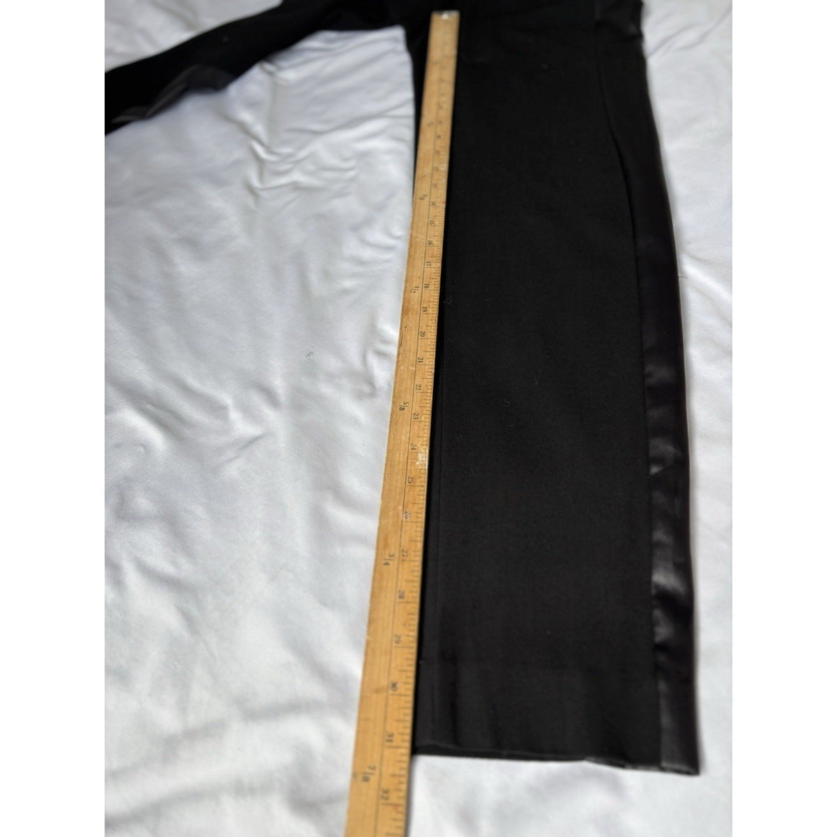 Halston Heritage Black Satin Stripe Tuxedo Pants | 2 — view 8