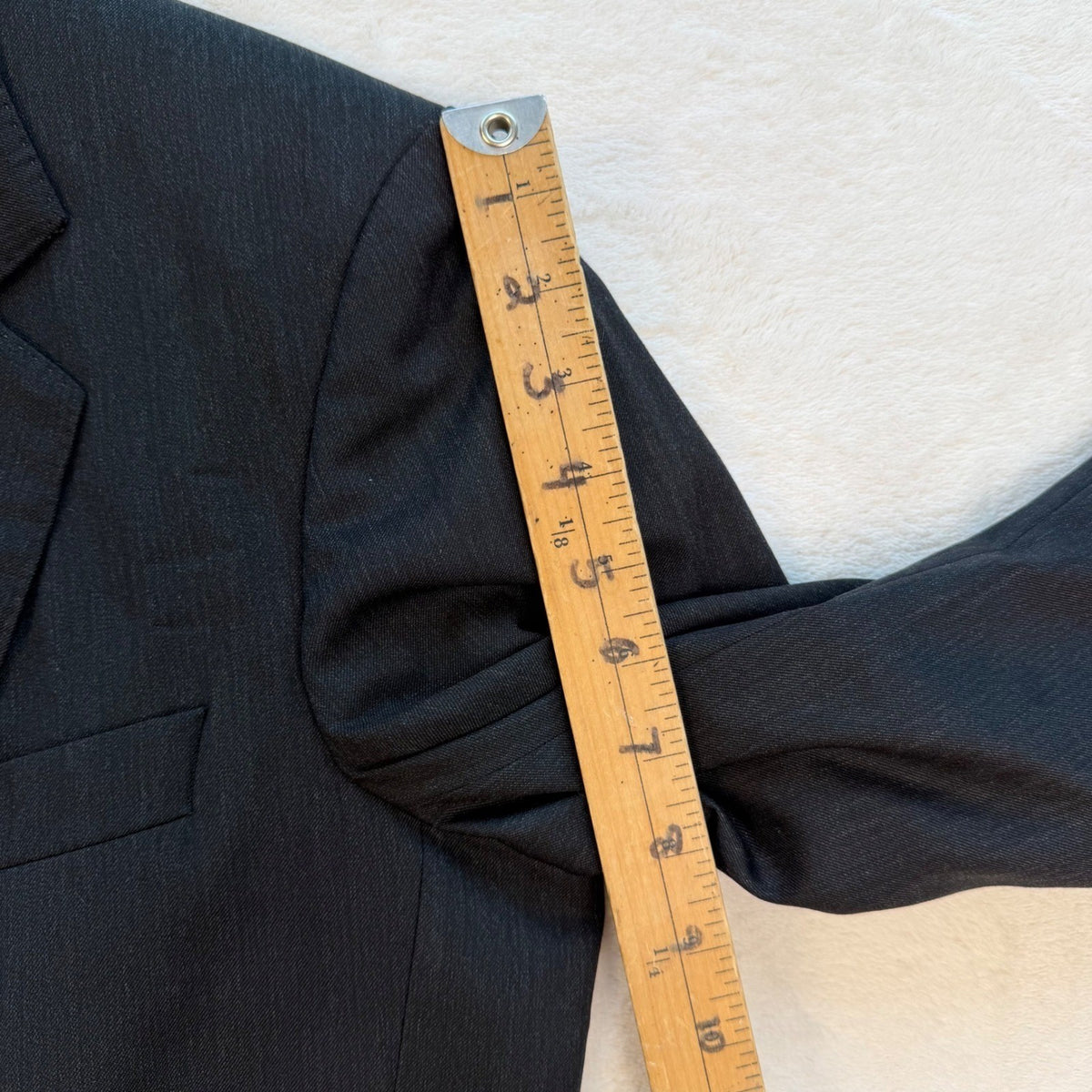 Vintage Burberrys Charcoal Wool Blazer | 36R — view 8