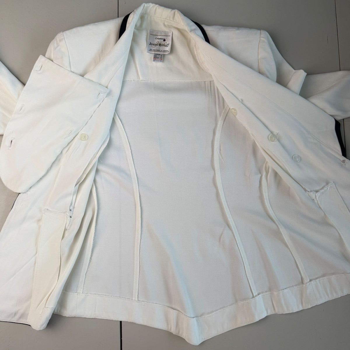 Vintage Joseph Ribkoff Black Trim Sculptural Blazer | M — view 16