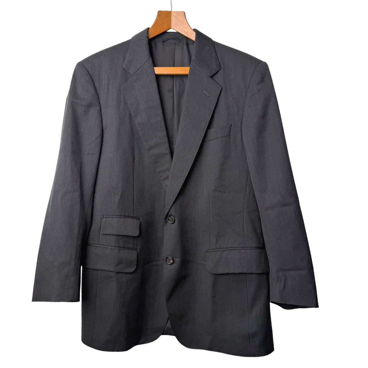 Vintage Burberrys Charcoal Wool Blazer | 36R — view 19