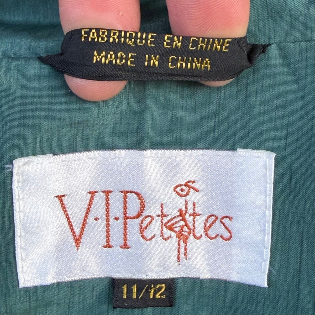 Vintage VIPetites Teal Trench Coat & Scarf | 11/12 — view 8