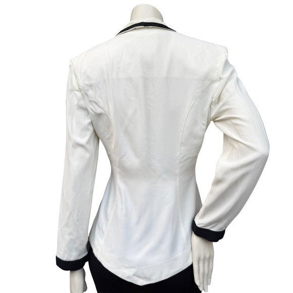Vintage Joseph Ribkoff Black Trim Sculptural Blazer | M — view 4