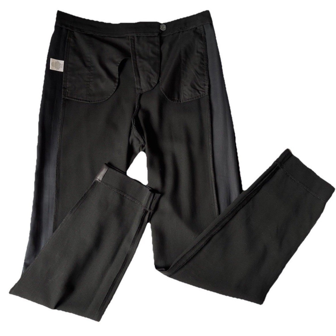 Halston Heritage Black Satin Stripe Tuxedo Pants | 2 — view 13