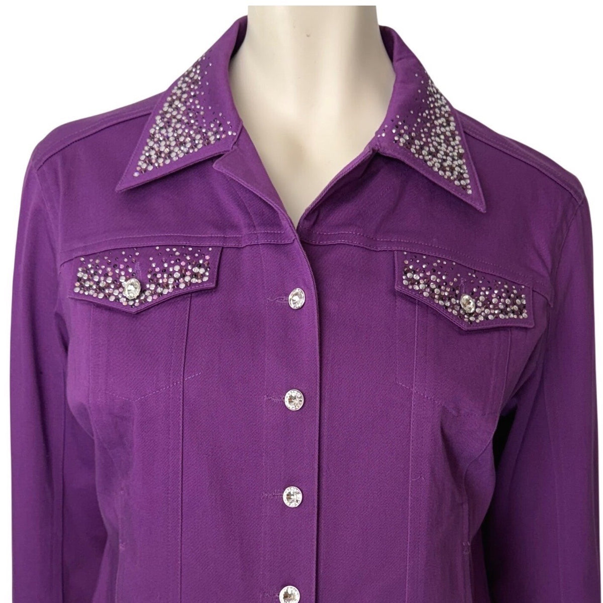 Christine Alexander Purple Rhinestone Jacket | M — view 2