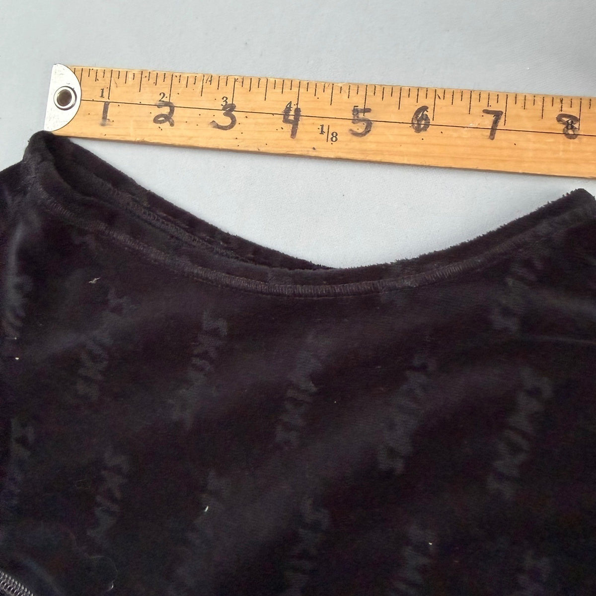 SKIMS Black Monogram Velour Zip Romper | XL — view 12