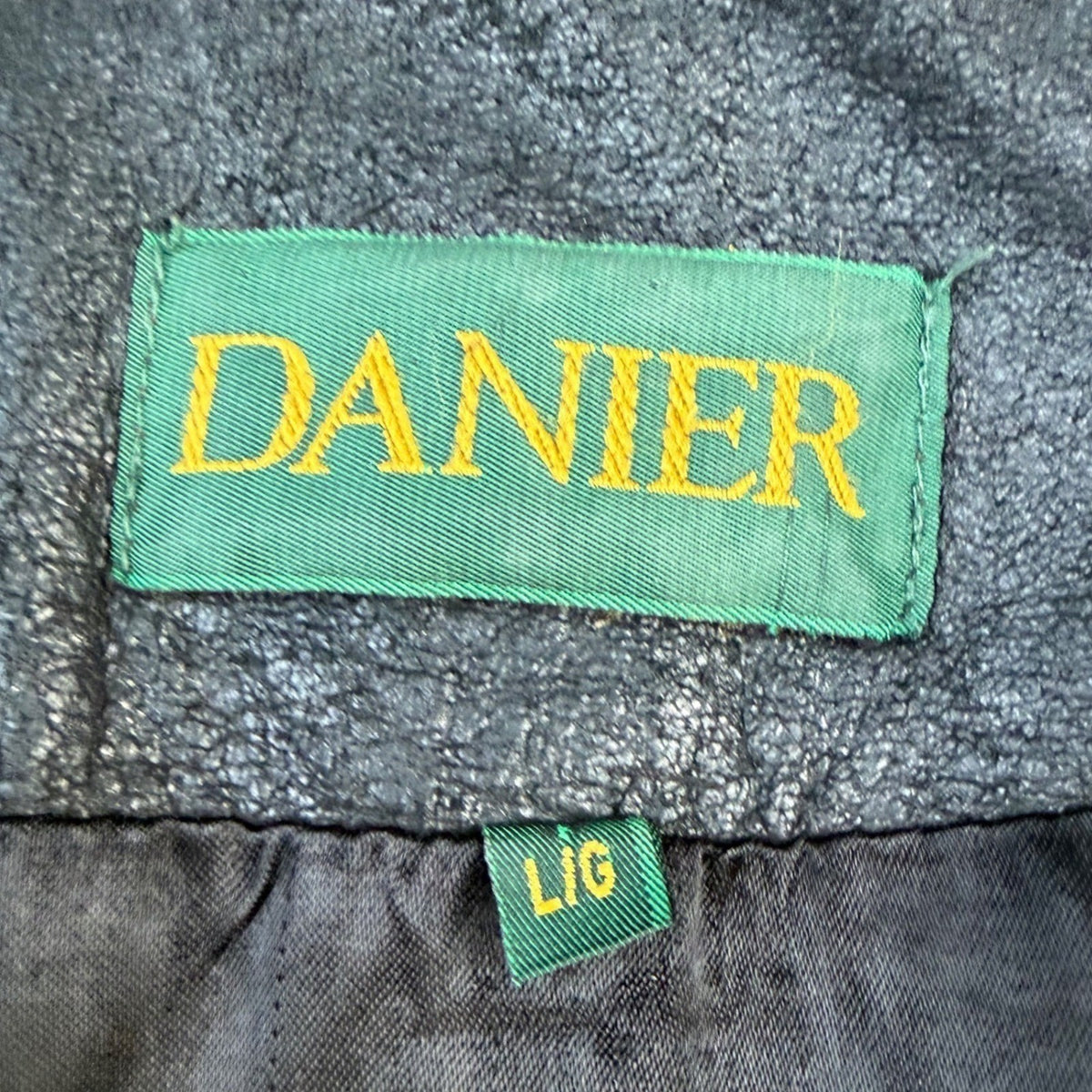 Vintage Danier Black Leather Car Coat | L — view 12