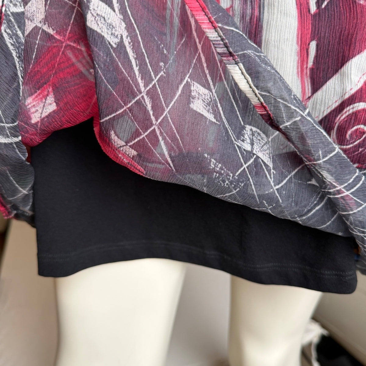 Save The Queen! Abstract Print Babydoll Dress | S — view 17