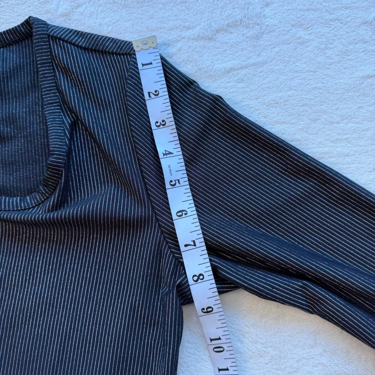 Carbon38 Black Silver Metallic Cropped Cardigan | M — view 10