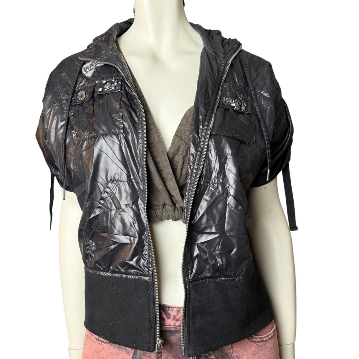 Vintage Pepe Jeans Black Short Sleeve Utility Jacket | L — view 8