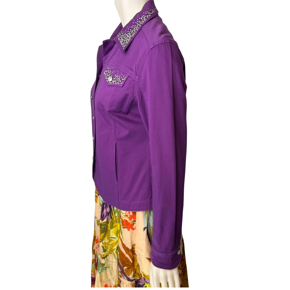 Christine Alexander Purple Rhinestone Jacket | M — view 3