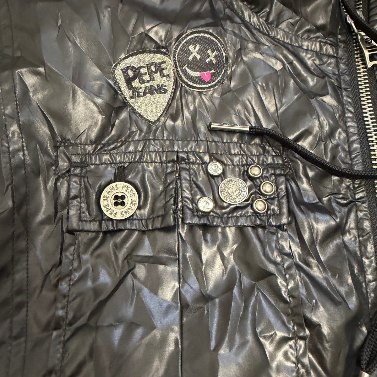 Vintage Pepe Jeans Black Short Sleeve Utility Jacket | L — view 19
