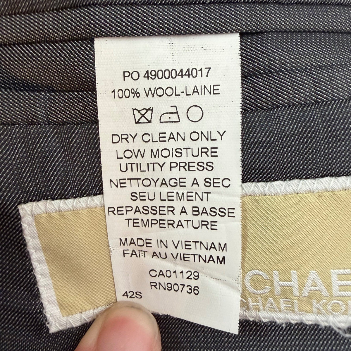 Michael Kors Mens 100% Wool 2pc Suit Blazer Pants Charcoal Grey Classic 42S 36W