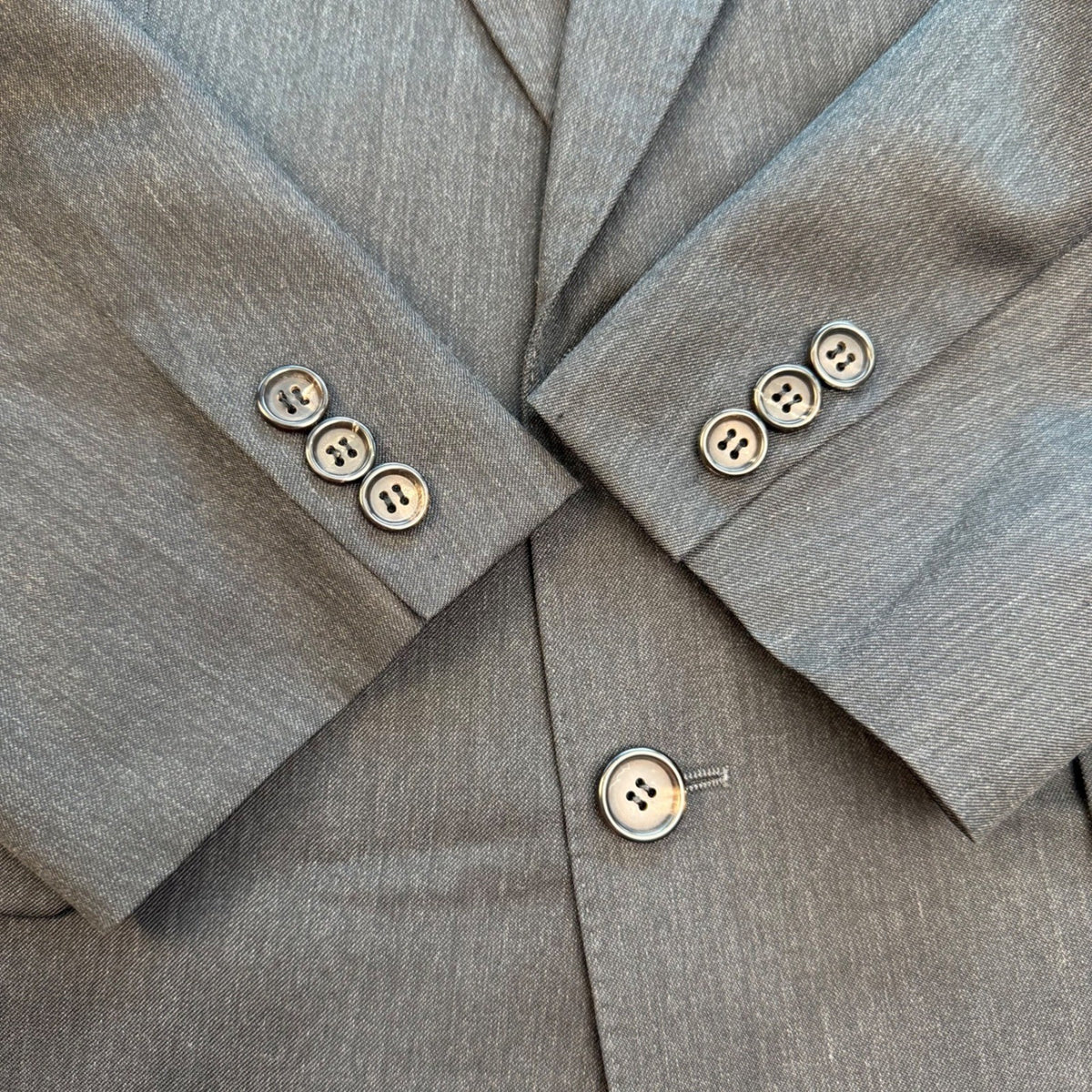 Vintage Burberrys Charcoal Wool Blazer | 36R — view 15
