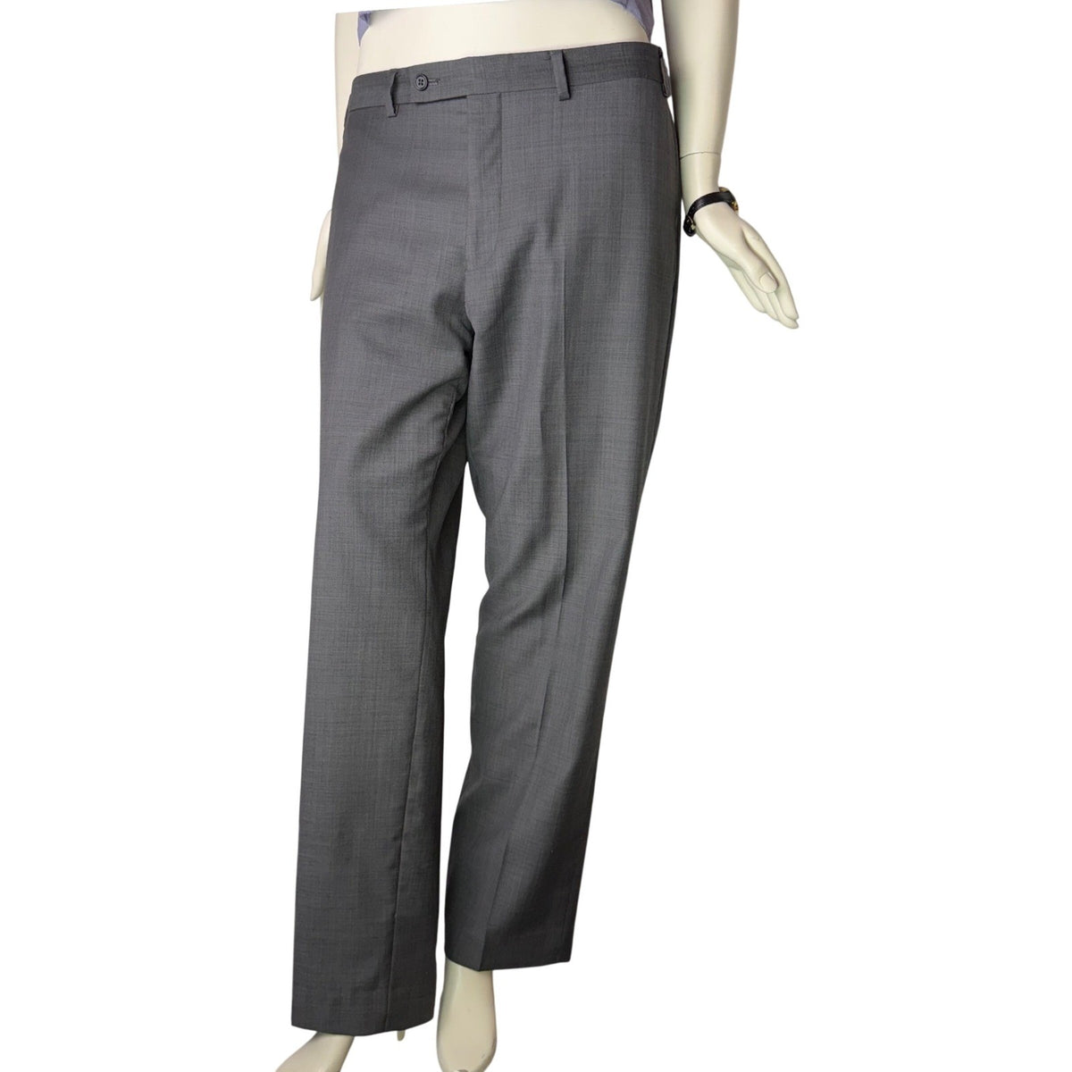 Michael Kors Mens 100% Wool 2pc Suit Blazer Pants Charcoal Grey Classic 42S 36W