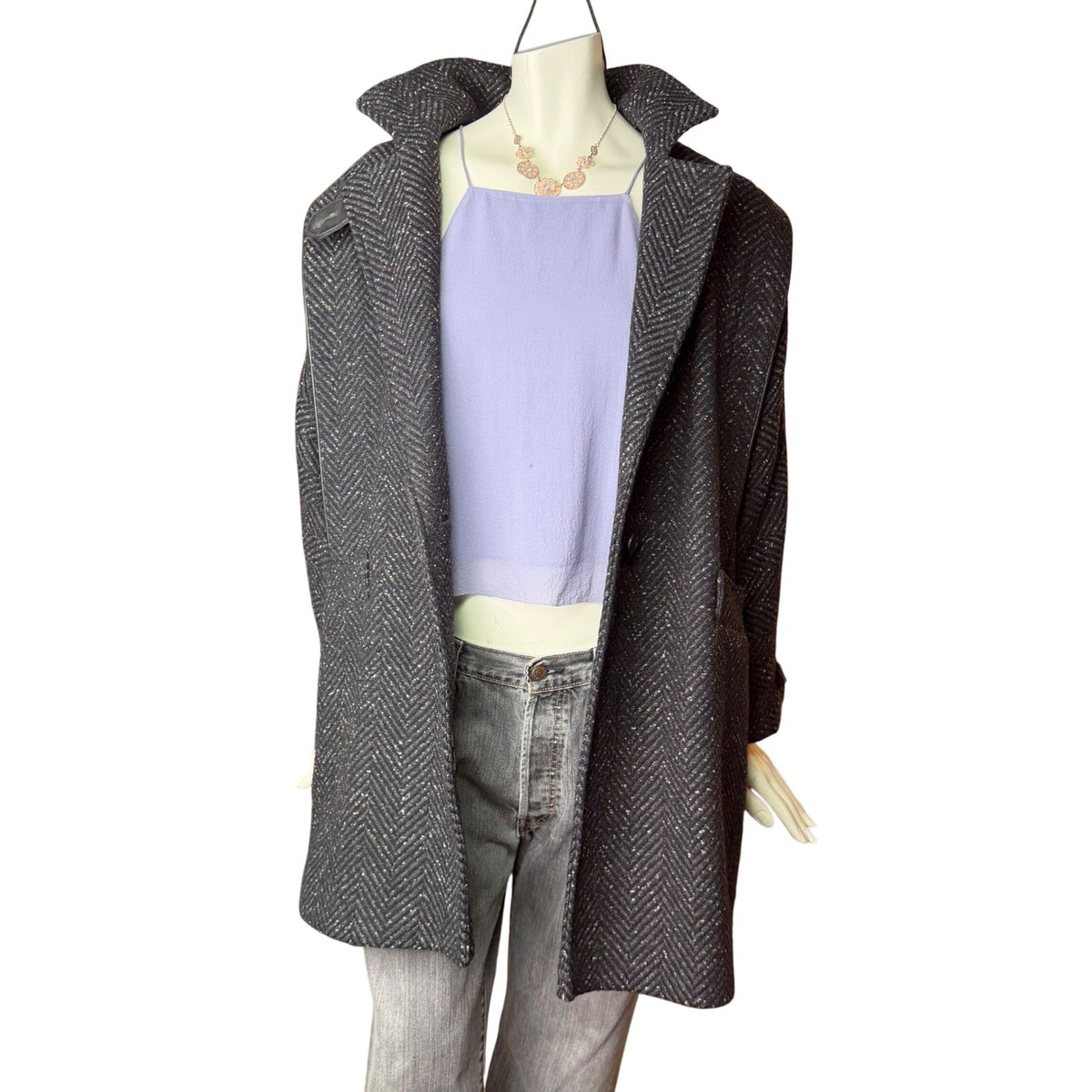 Vintage Collection Elégante Herringbone Coat | 13/14 — view 4