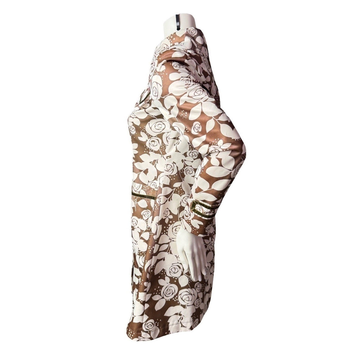 James Coviello Floral Velvet Trim Coat | 38 — view 3