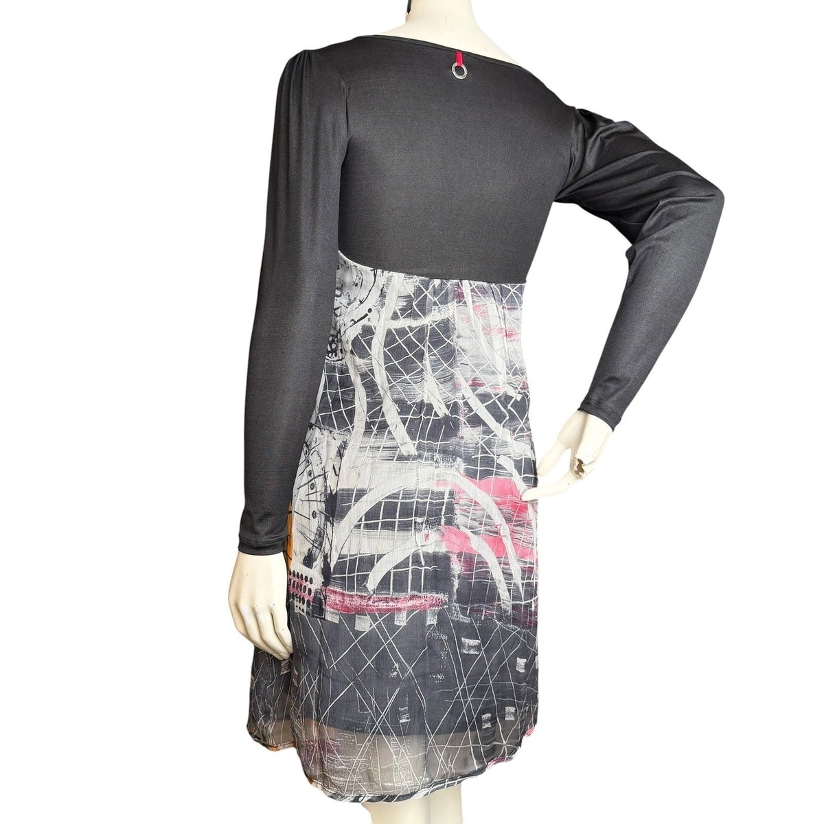 Save The Queen! Abstract Print Babydoll Dress | S — view 5