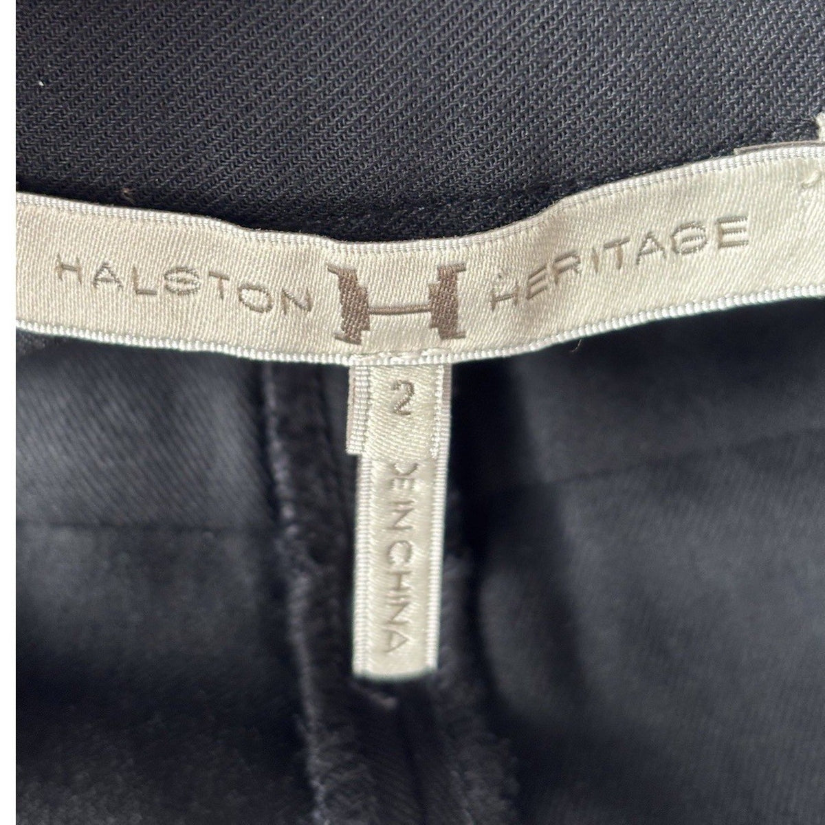 Halston Heritage Black Satin Stripe Tuxedo Pants | 2 — view 6