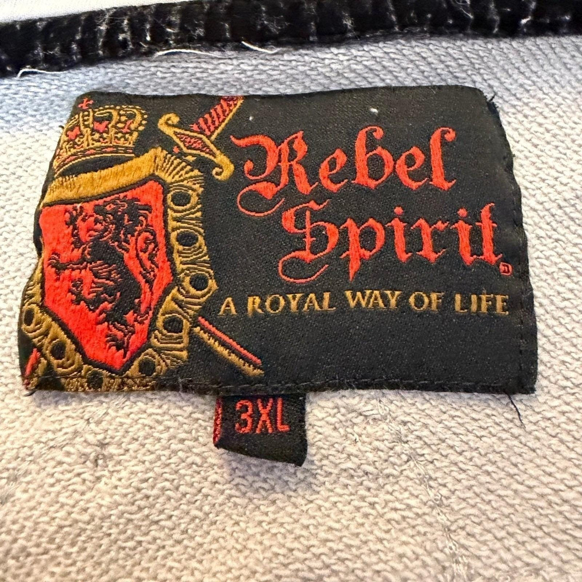 Vintage Y2K Rebel Spirit Hoodie Zip Skull Graphic Studs Grunge Streetwear 3XL