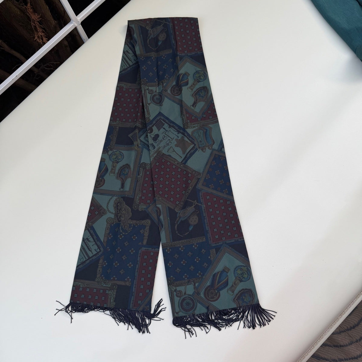Vintage VIPetites Teal Trench Coat & Scarf | 11/12 — view 13