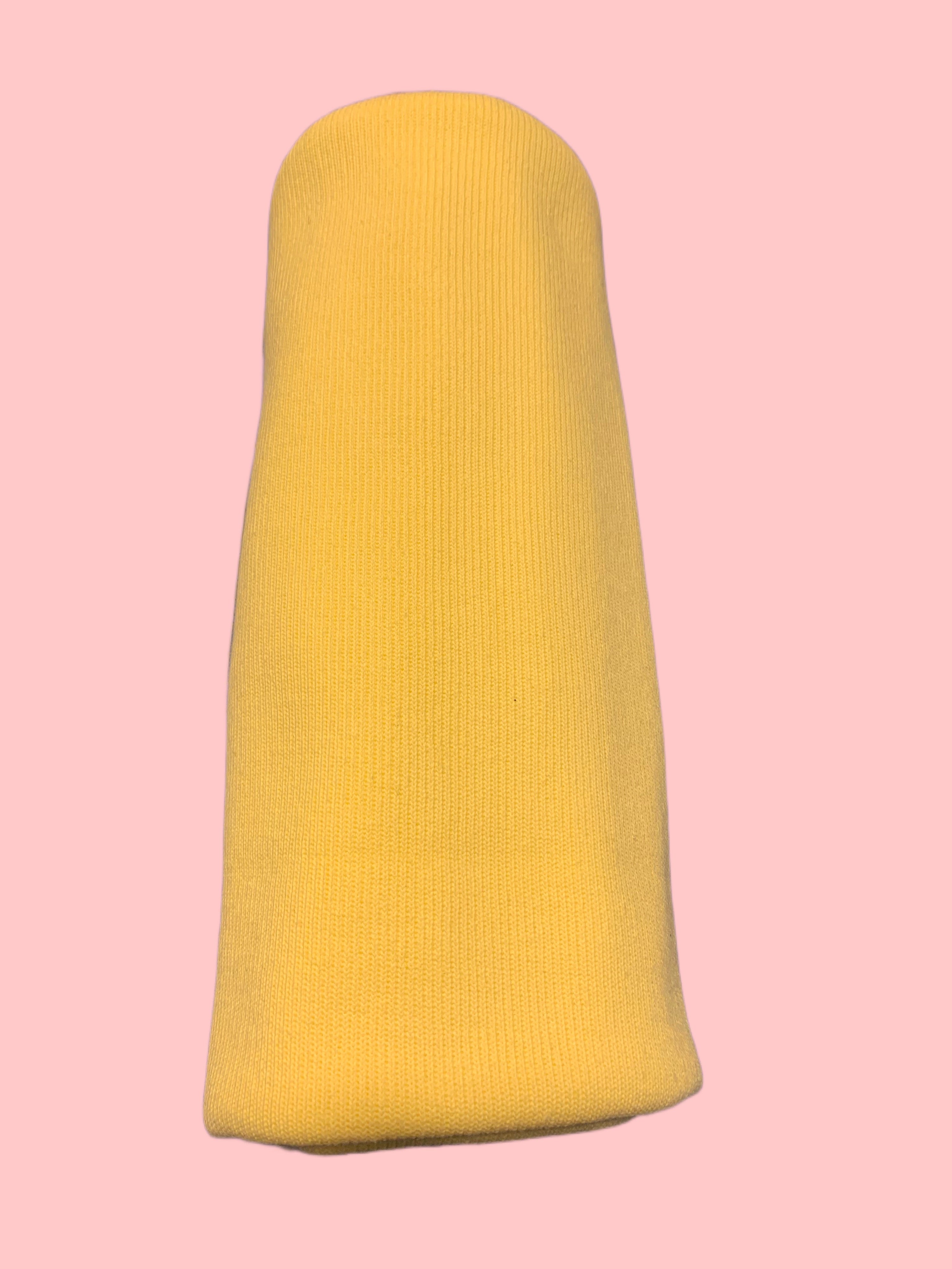 Yellow Ribbed Knit Fabric