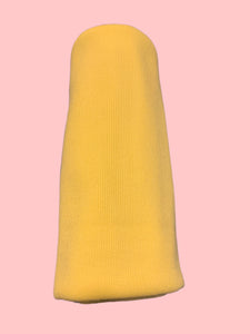 Yellow Ribbed Knit Fabric