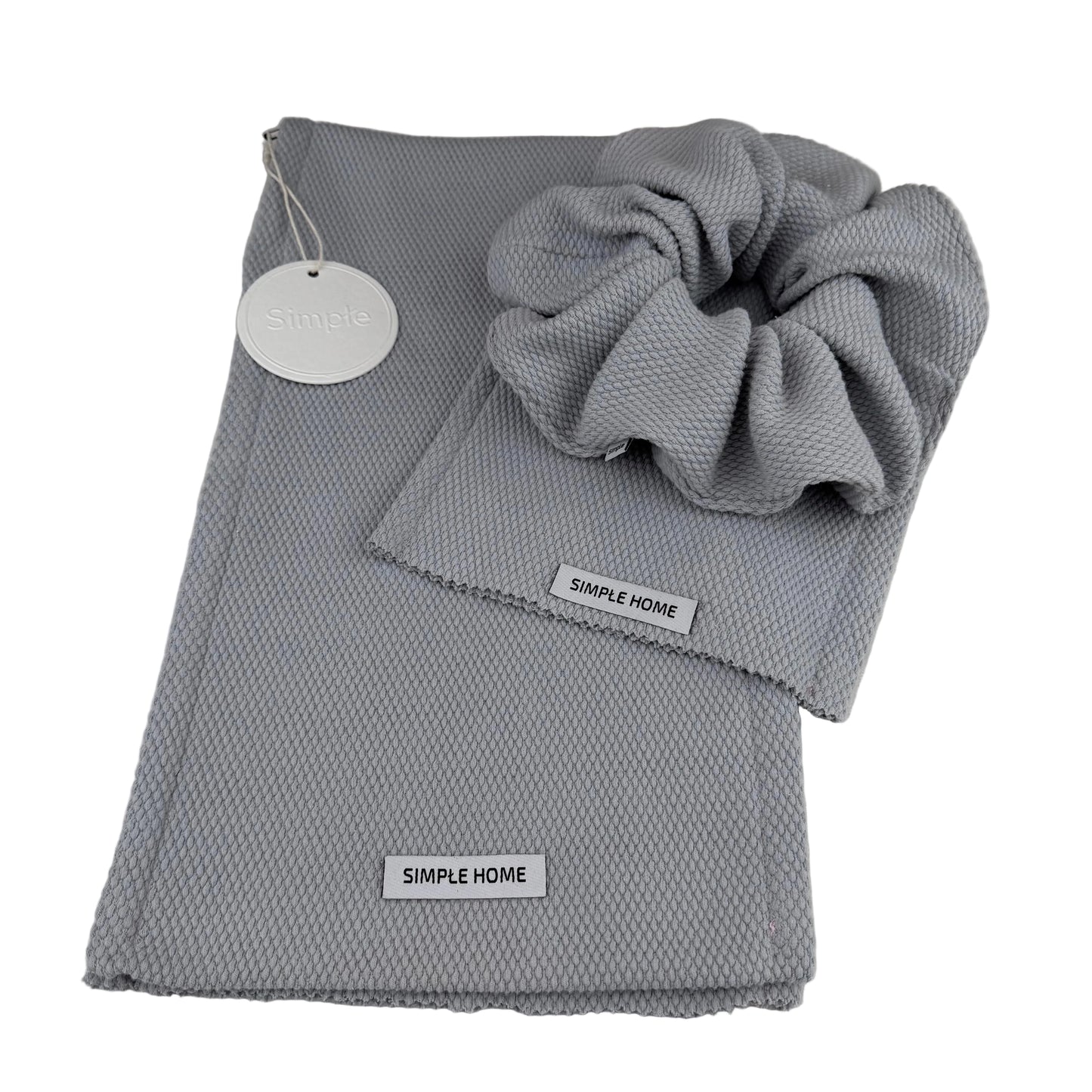 The Simple Clean Kit - Tea Towel, Cleaning Cloth & Scrunchie Bundle