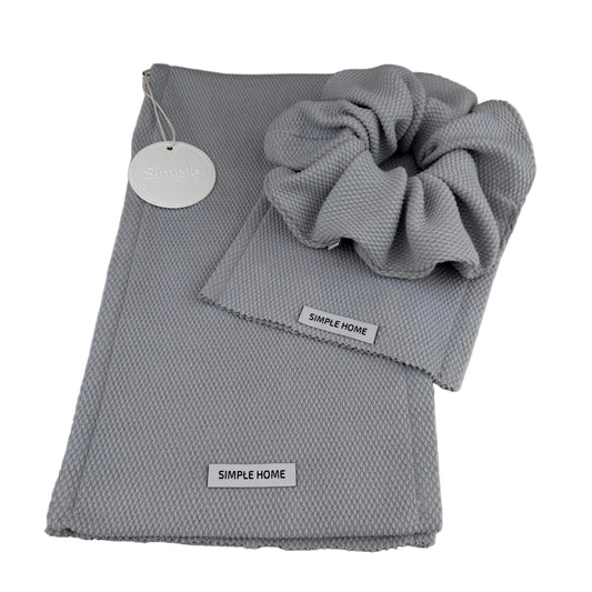 The Simple Clean Kit - Tea Towel, Cleaning Cloth & Scrunchie Bundle