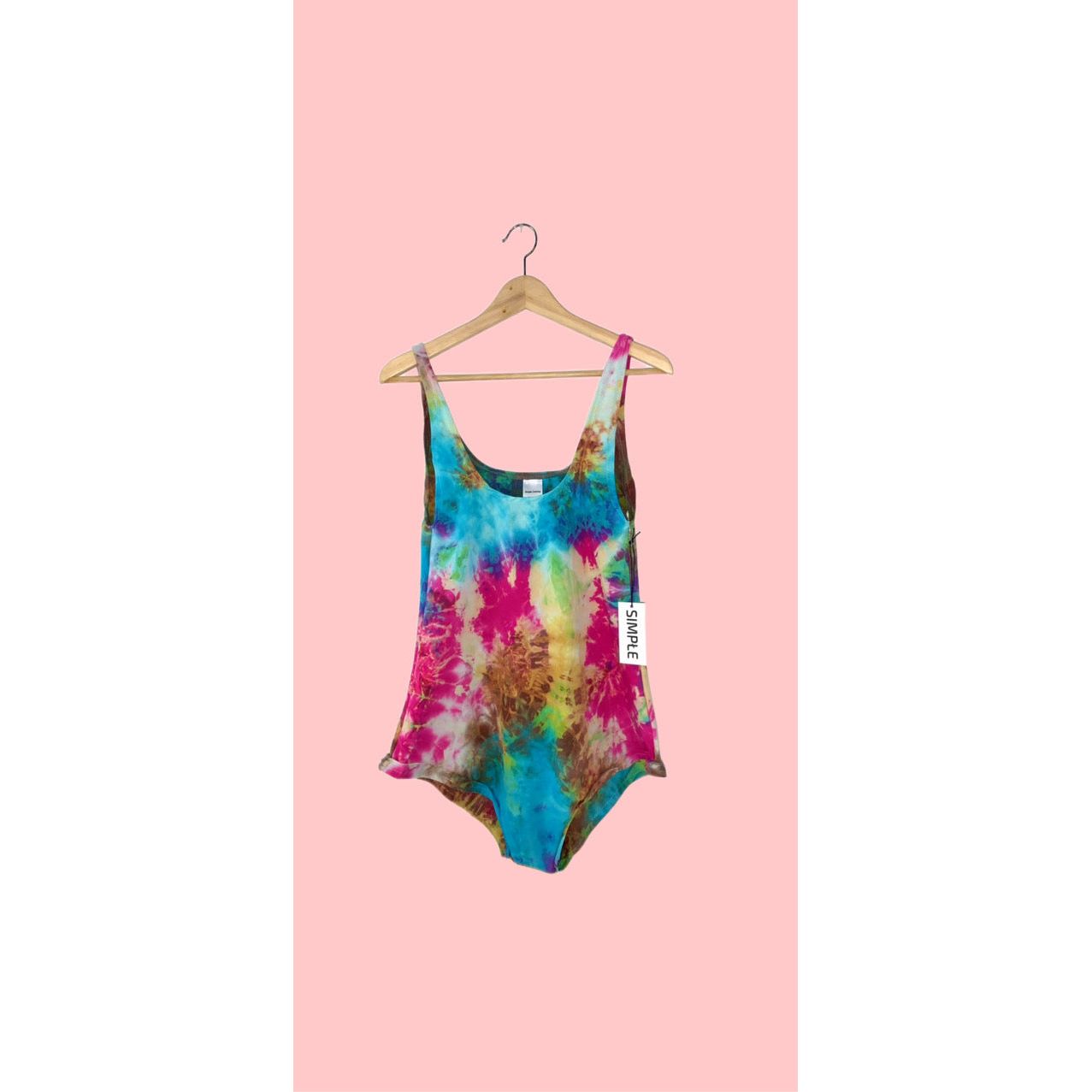 Tie dye romper jumpsuit colorful