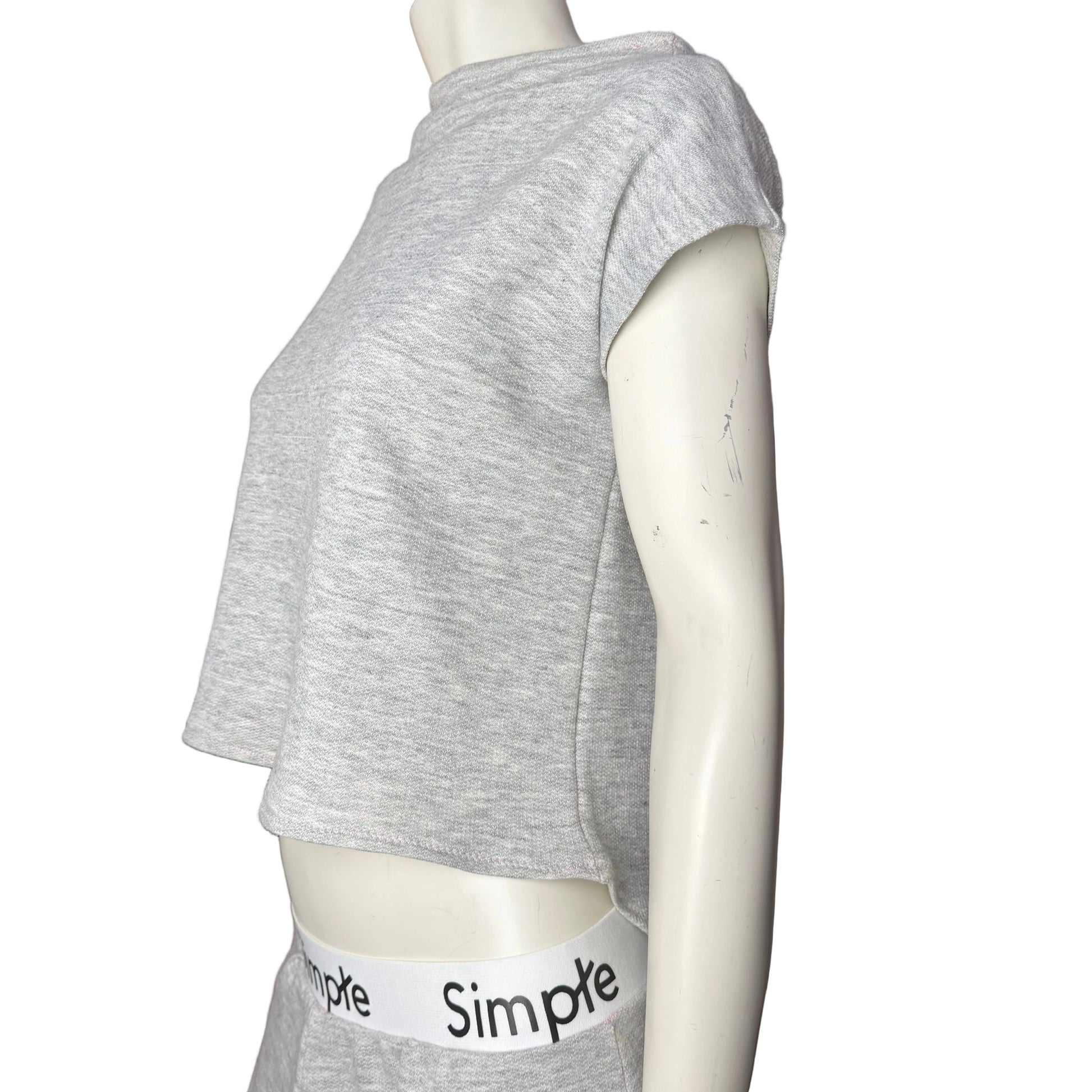 SIMPŁE MAISON Cowl Top detail — relaxed neckline deadstock knit fabric Vernon BC