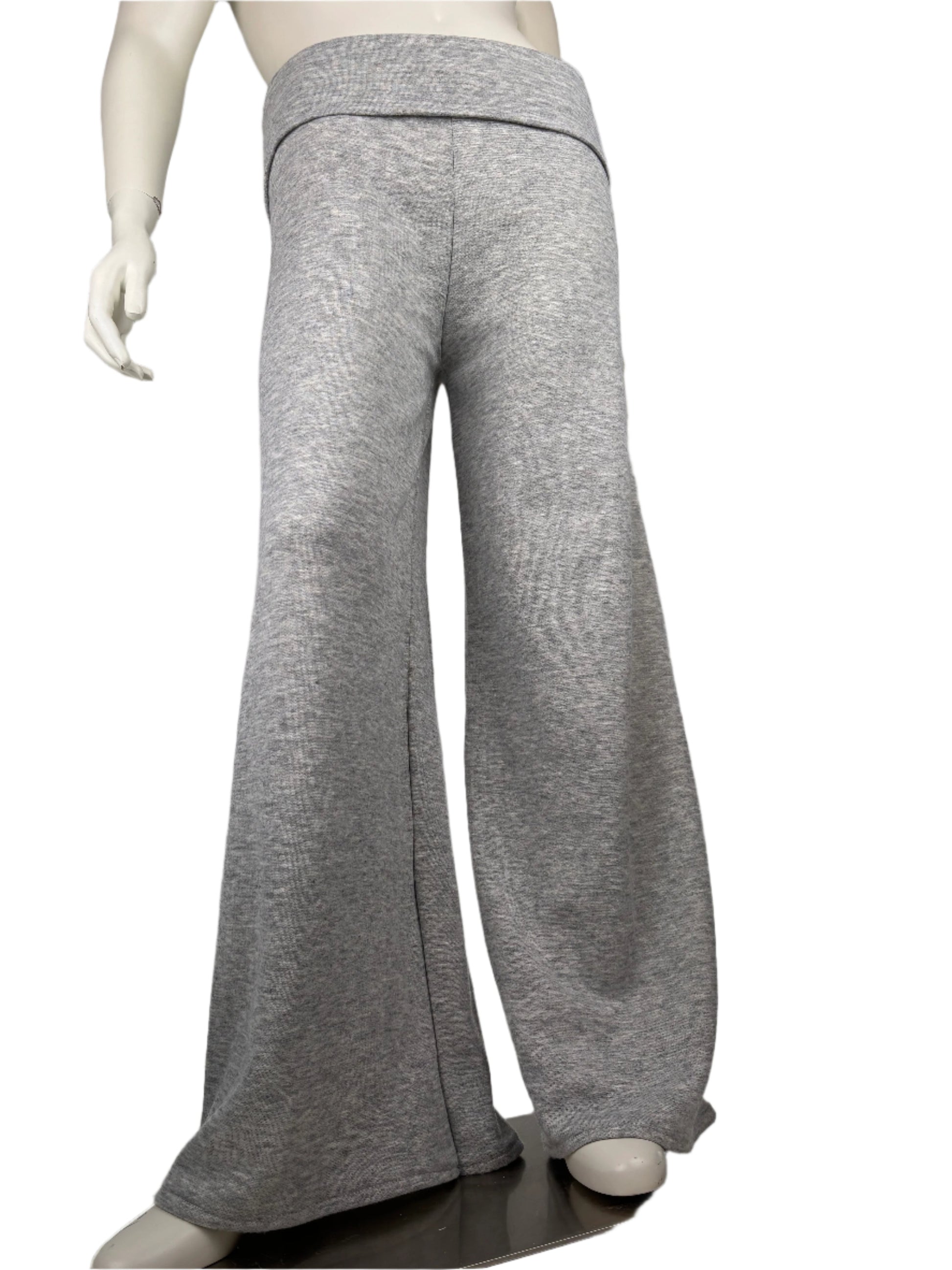 grey womens wide leg joggers